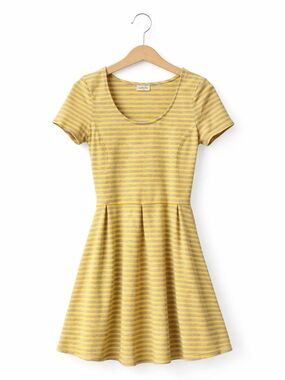 Levi's Yellow Striped Mini Dress